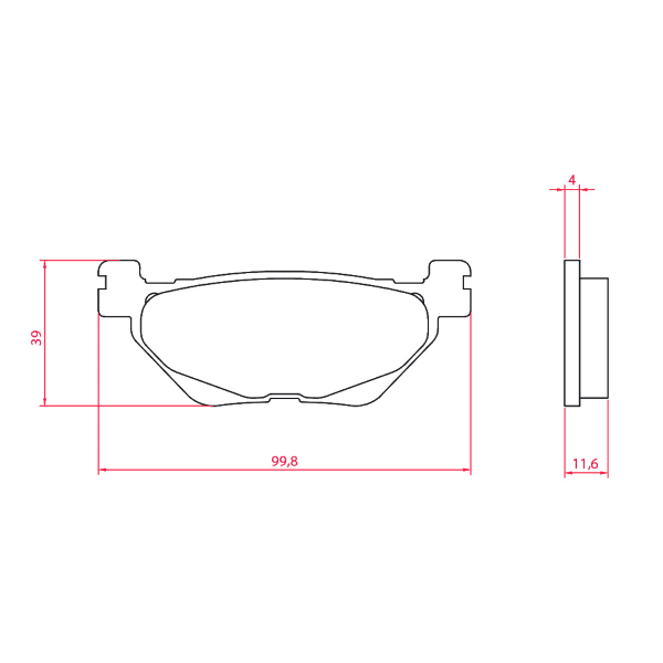 Pastiglie Freno Sinter-Tech Yamaha T-Max 560 Plaquettes de frein RMS