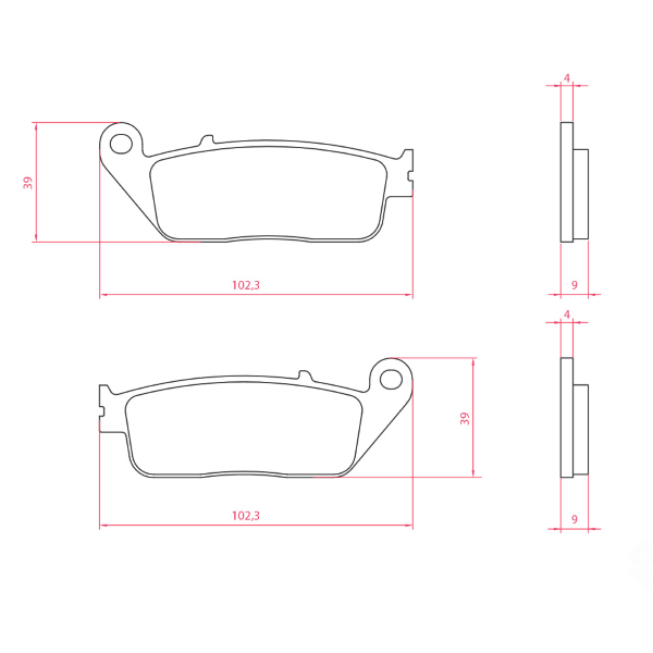 Pastiglie Freno Sinter-Tech Kymco Downtown 300 Bremsbeläge RMS