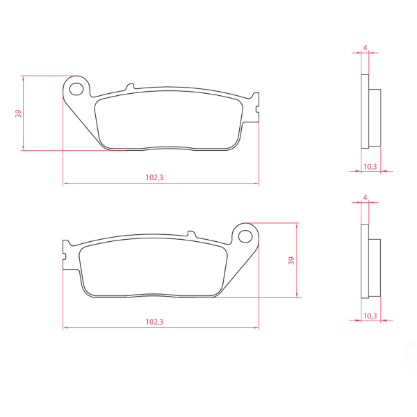 Pastiglie Freno Organiche Yamaha X-MAX 400 Pastiglie Freno RMS