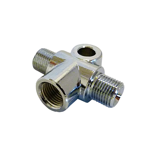 RACCORDO A T CONVESSO FEMMINA M10x1.0, CROMATO Kits für geflochtene Metallrohre Evok