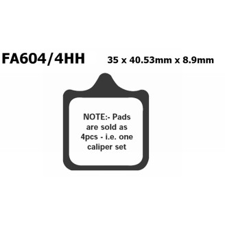 Pastiglie Gpfax Bmw S1000RR2CP 4PZ Ant. - GPFAX604/4HH