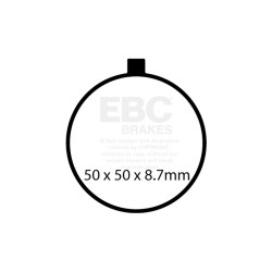 Pastiglie Gpfaxhh Ant. Yamahatz 250 80-90 / Tz 350 70-81 Plaquettes de frein EBC